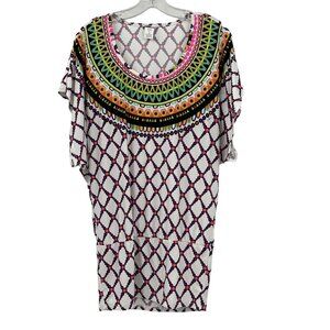 Trina Turk Knit Top Shirts Size Small Women’s Short Dolman Sleeve Pattern